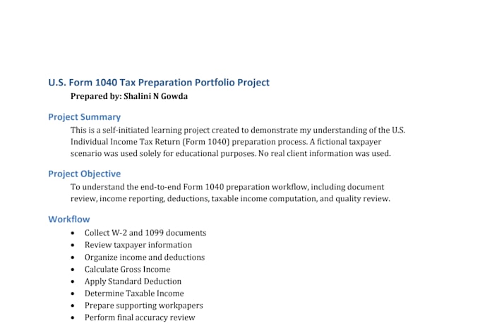 provide US tax preparation support for form 1040